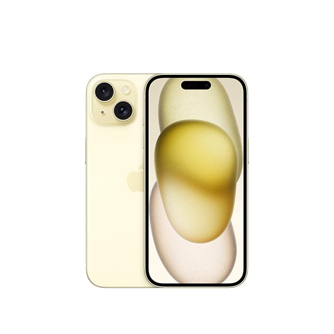 Apple iPhone 15, Yellow, 128GB, Unlocked