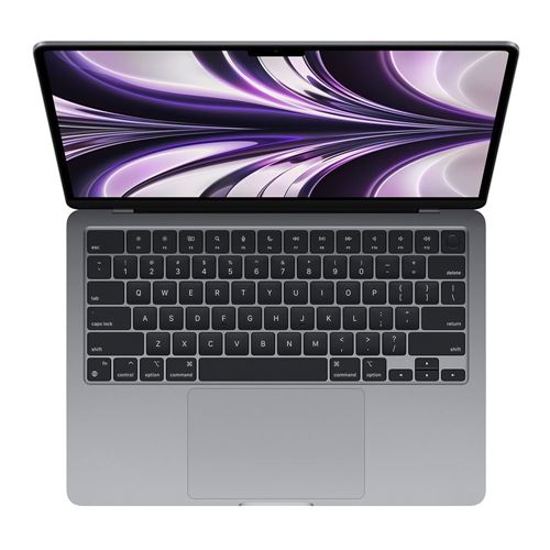 Top Angle, Apple MacBook Air M2, 13.6 inch, Space Gray, 256 GB