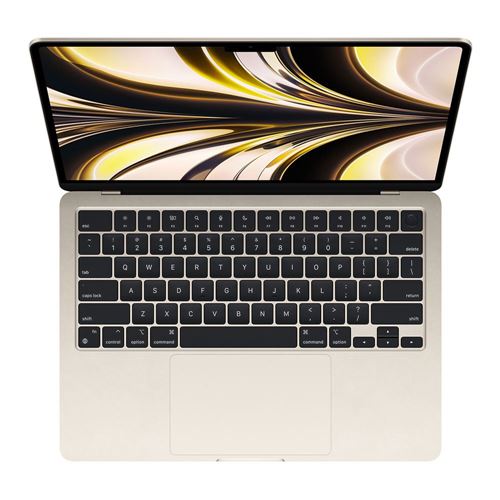 Top Angle, Apple MacBook Air M2, 13.6 inch, Gold, 256 GB