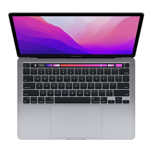 Top Angle with Touchbar, Apple MacBook Pro M2 Chip, 13.3 inch, 256GB, Space Gray