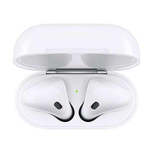 Top View, Apple AirPods (2nd Generation) Wireless Bluetooth Earbuds with Charging Case