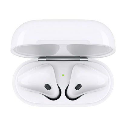 Top View, Apple AirPods (2nd Generation) Wireless Bluetooth Earbuds with Charging Case