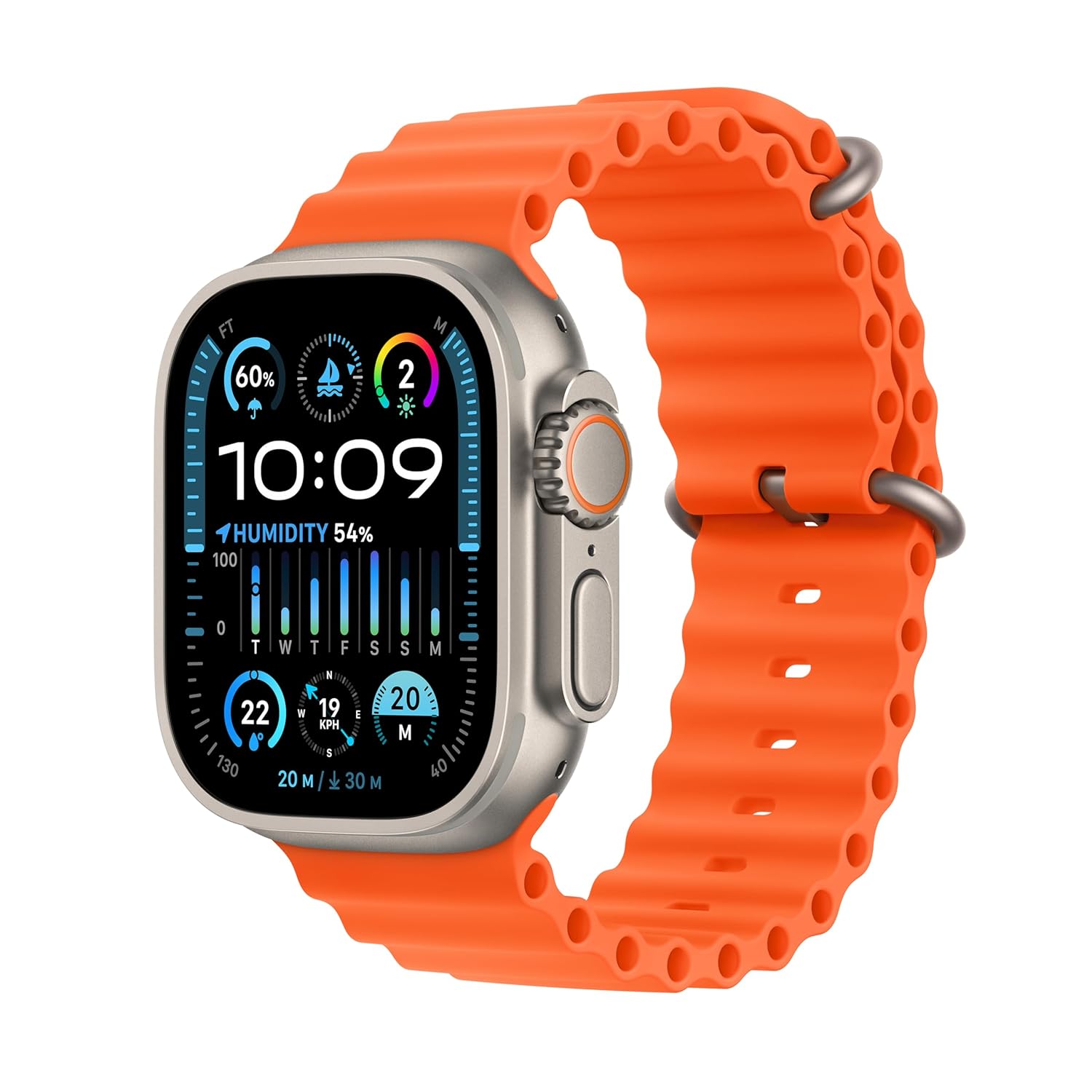 Apple Watch Ultra 2 49mm , Orange Ocean Band , Unlocked