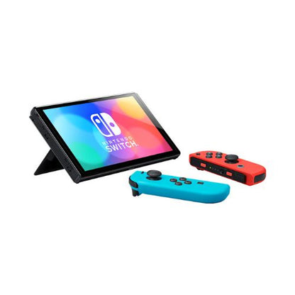 Console Detached , Nintendo Switch OLED Model , Neon Blue/Neon Red