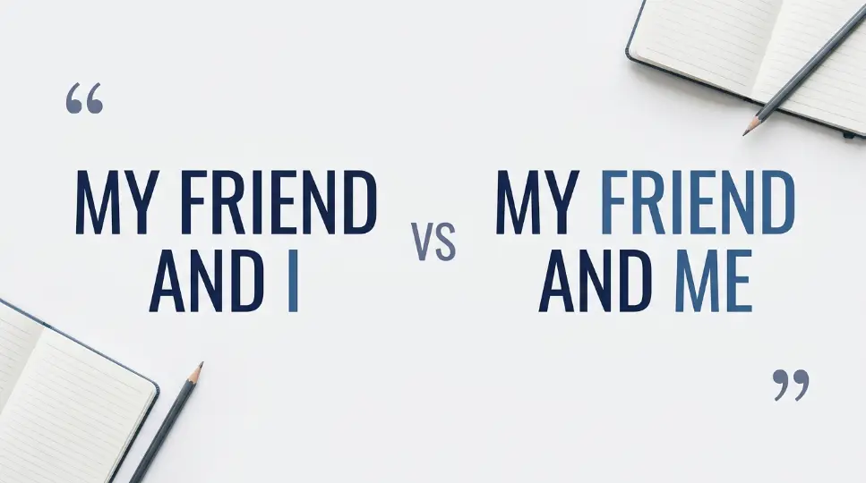 Me and My Friend or I and My Friend and me grammar comparison